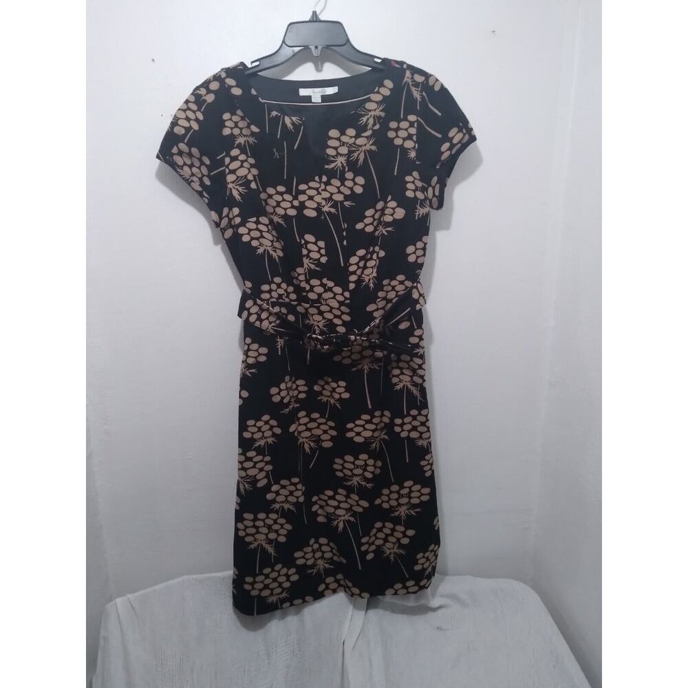 Boden 10 R Black Floral 100% Cotton Dress